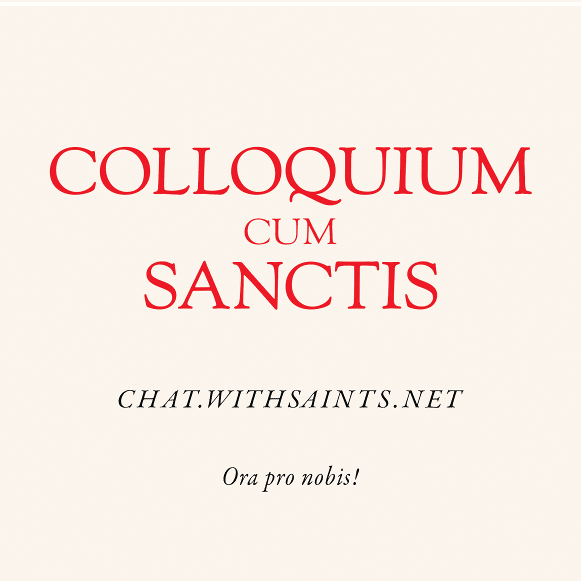 Chat with Saints